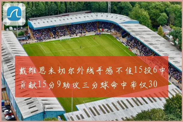 戴维恩米切尔外线手感不佳15投6中贡献15分9助攻三分球命中率仅30